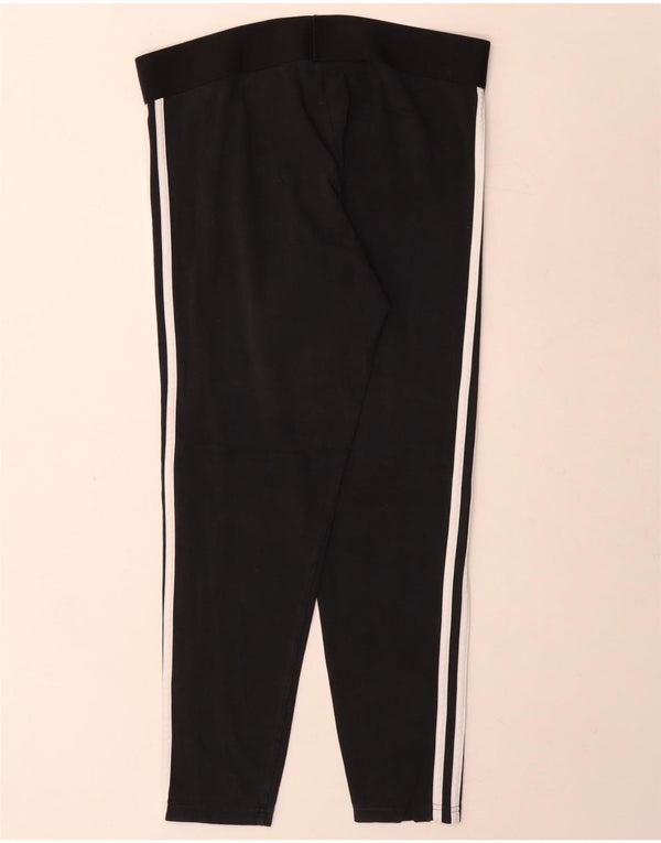 Adidas Dame Leggings UK 16/18 Large Black Bomuld