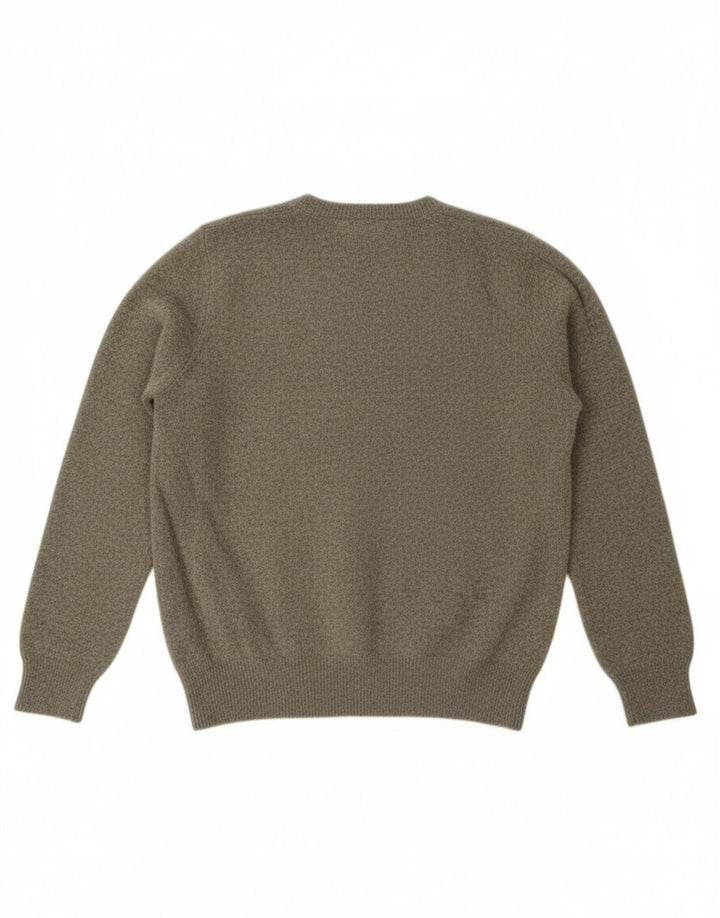 Polo Ralph Lauren Dame V-hals sweater UK 10 Small Khaki Wool