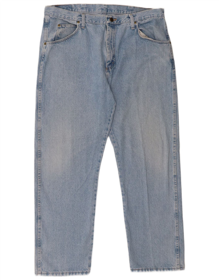 Wrangler Herre Regular Fit Straight Jeans W38 L29 Blå Bomuld