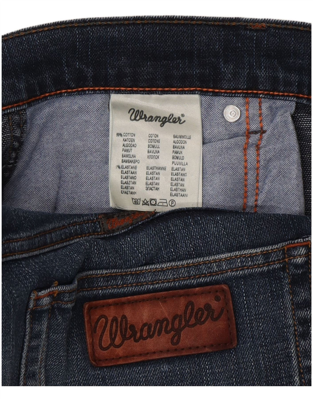 Wrangler Straight Jeans til mænd W34 L30 blå bomuld