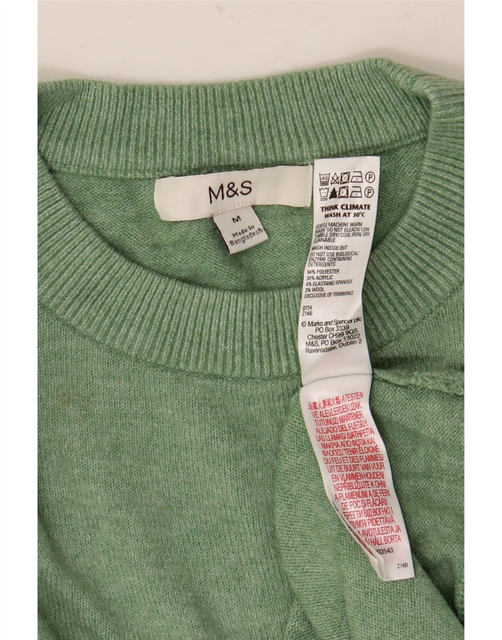 Marks & Spencer Dame sweater med rund hals DK 14 Medium Grøn