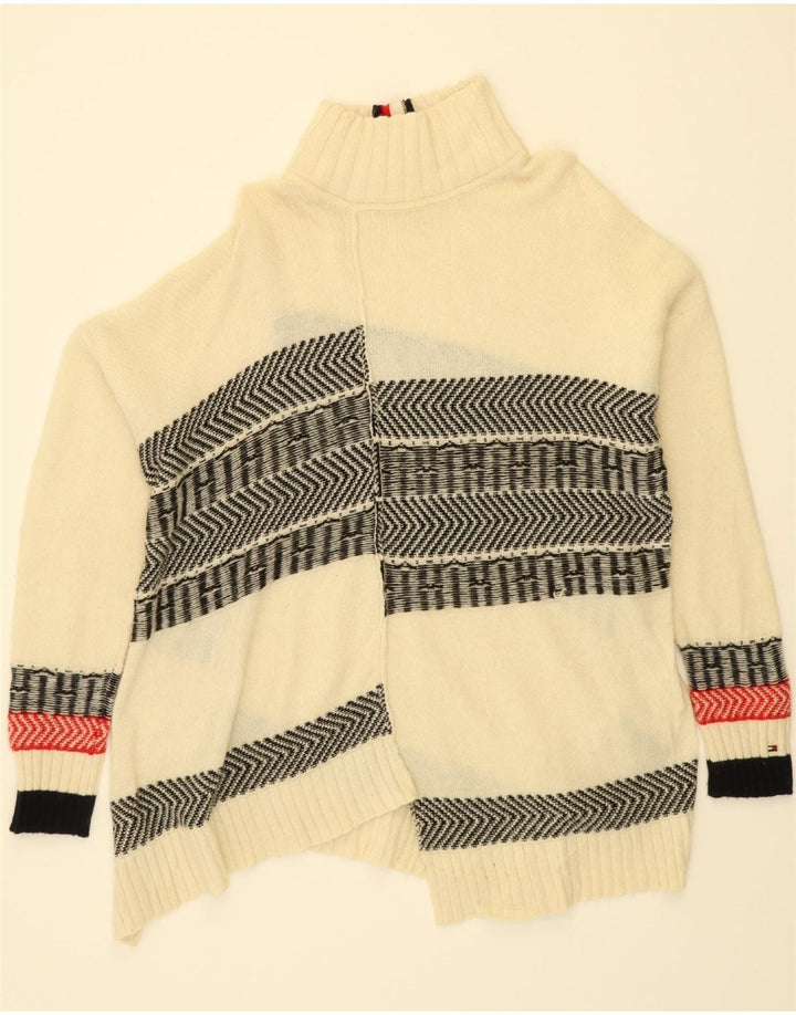 TOMMY HILFIGER Womens Turtle Neck Jumper Sweater UK 16 Large Off White Vintage Tommy Hilfiger and Second-Hand Tommy Hilfiger from Messina Hembry 