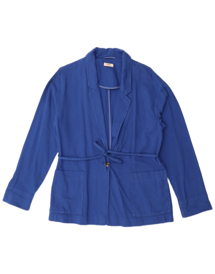 Esprit Dame 1 Knap Oversized Blazer Jacket UK 8 Small Blue