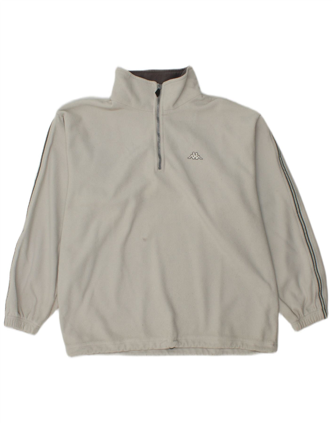 Kappa Herre lynlås hals Fleece Jumper Large Off White Polyester