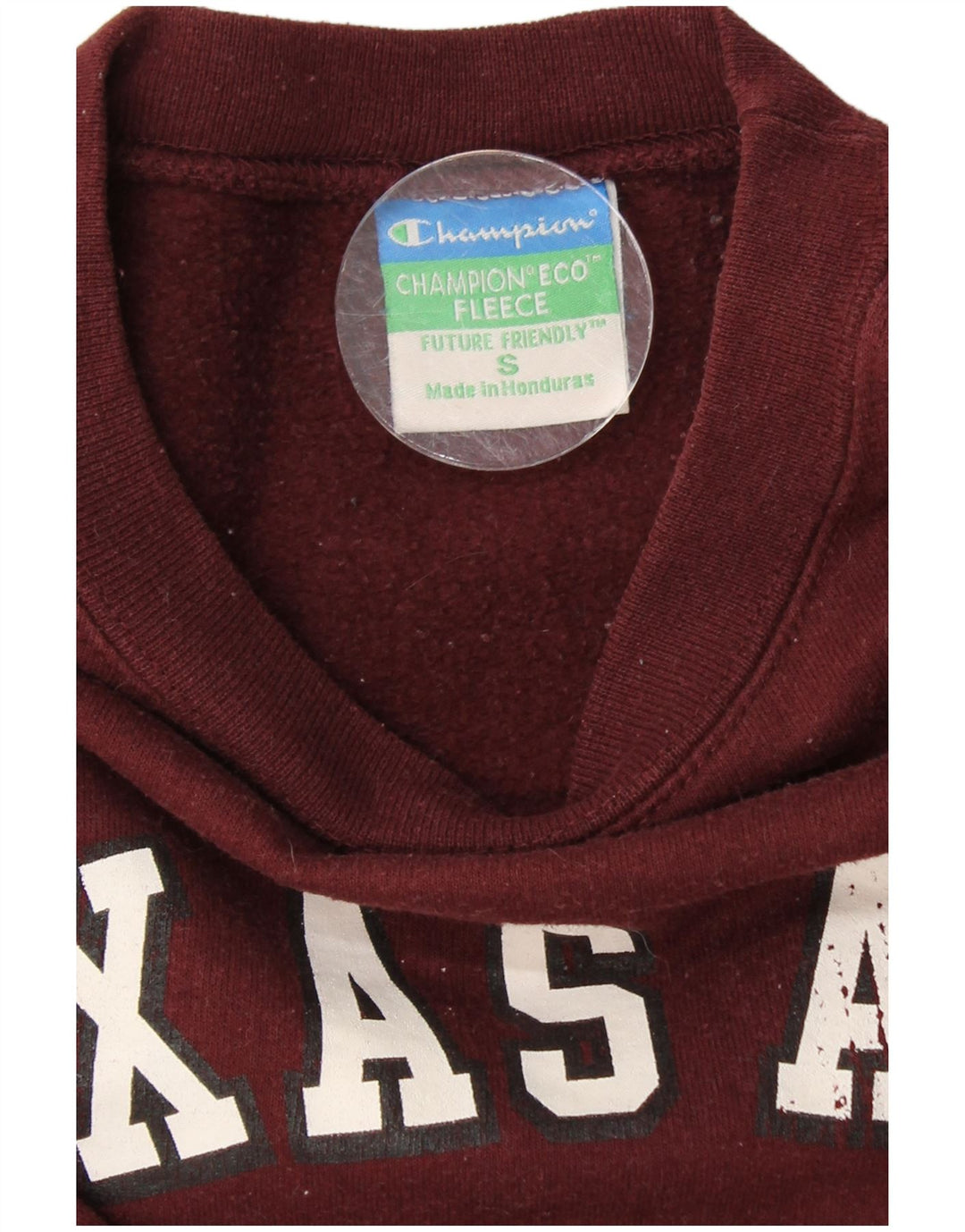 CHAMPION Dame Oversized Sweatshirt Jumper UK 10 Small Maroon