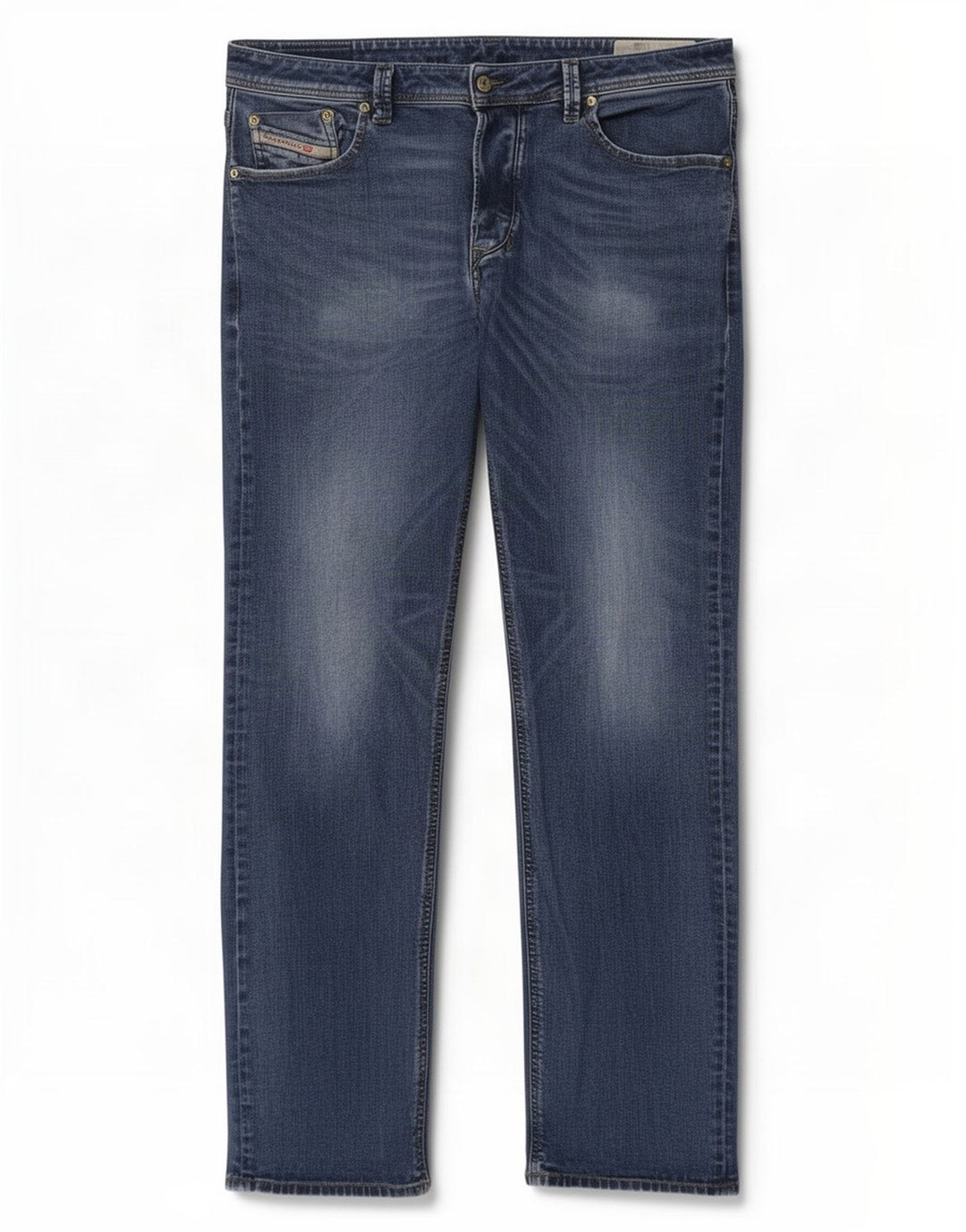 Diesel Herre Straight Jeans W38 L34 Blå Bomuld
