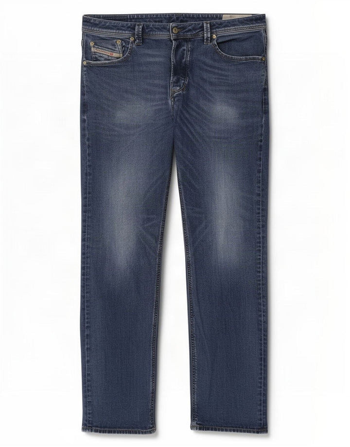 Diesel Herre Straight Jeans W38 L34 Blå Bomuld
