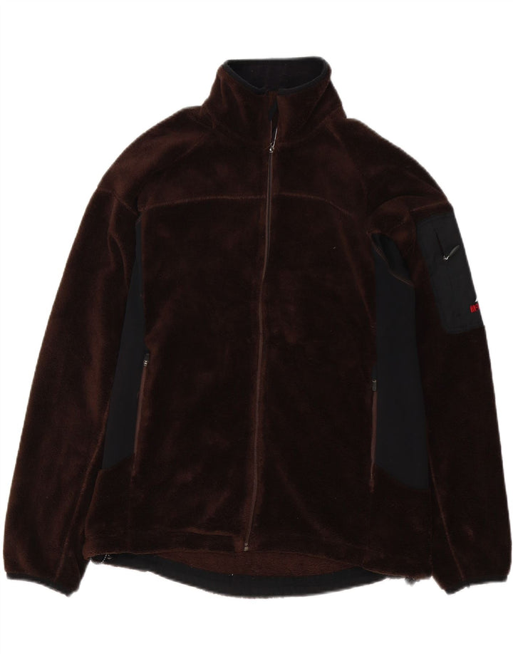 McKinley Dame grafisk fleecejakke UK 12 Medium Brown Colourblock