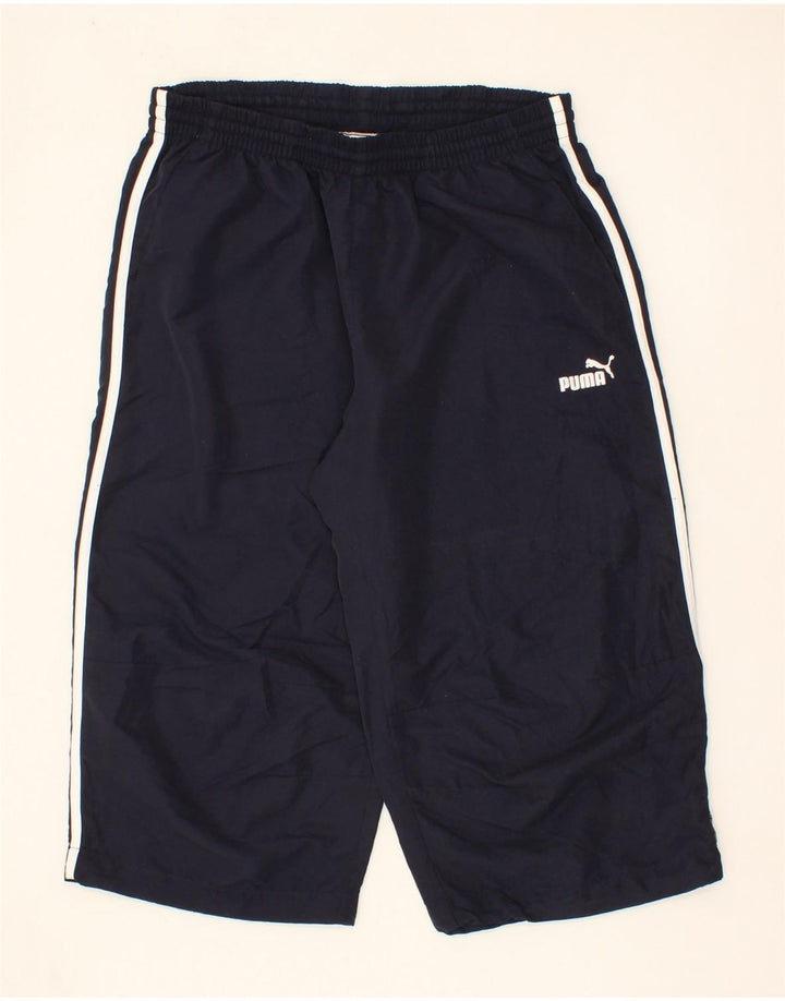 PUMA Mens Bermuda Sport Shorts Medium  Navy Blue Polyester Vintage Puma and Second-Hand Puma from Messina Hembry 