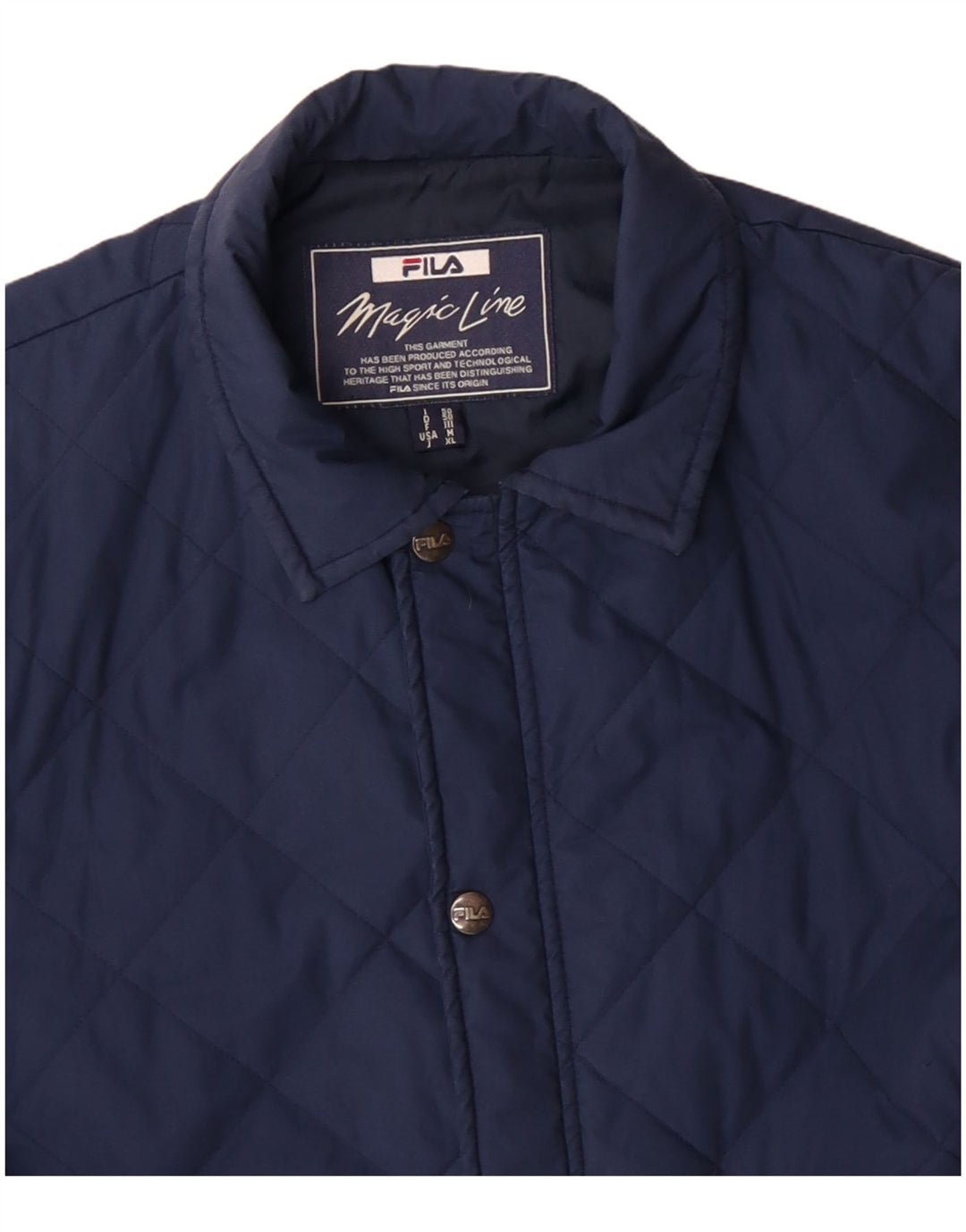 Fila Herre quiltet jakke XL Marineblå
