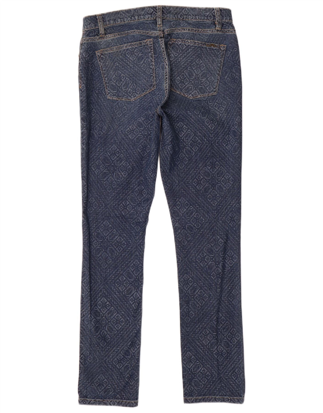 Ralph Lauren Dame Slim Jeans US 8 Medium W32 L31 Blå Geometrisk Bomuld