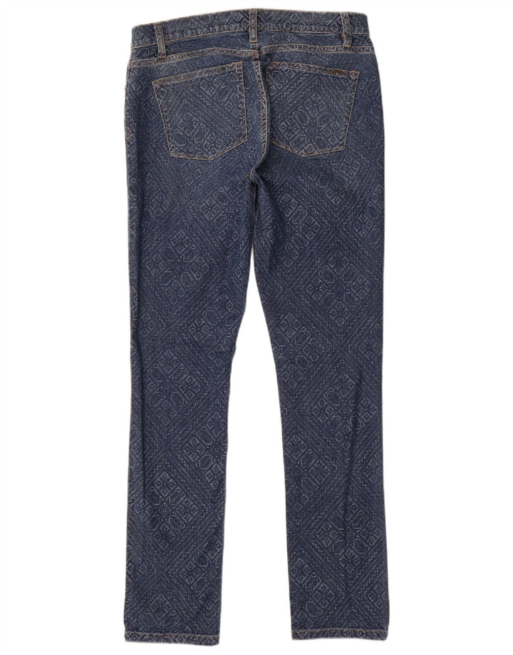 Ralph Lauren Dame Slim Jeans US 8 Medium W32 L31 Blå Geometrisk Bomuld
