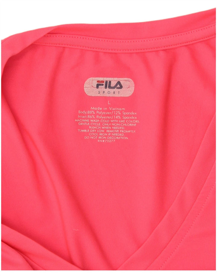 FILA Dametop Langærmet UK 16 Large Pink Polyester