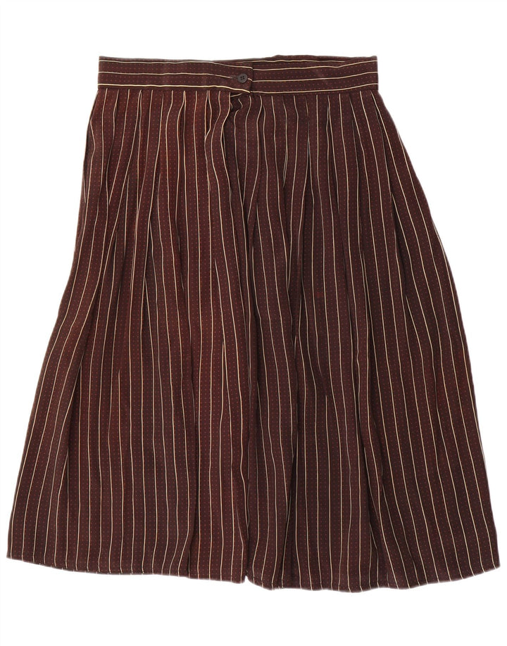Vintage A-line nederdel til kvinder W28 Medium brun stribet
