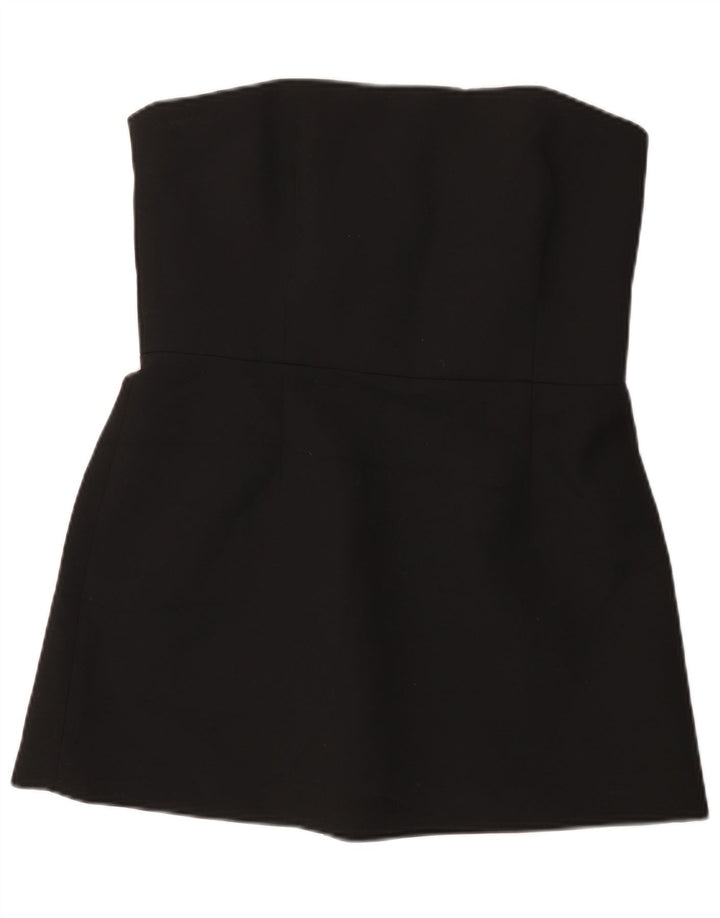Zara Dame Stropløs Top UK 18 XL Sort Polyester