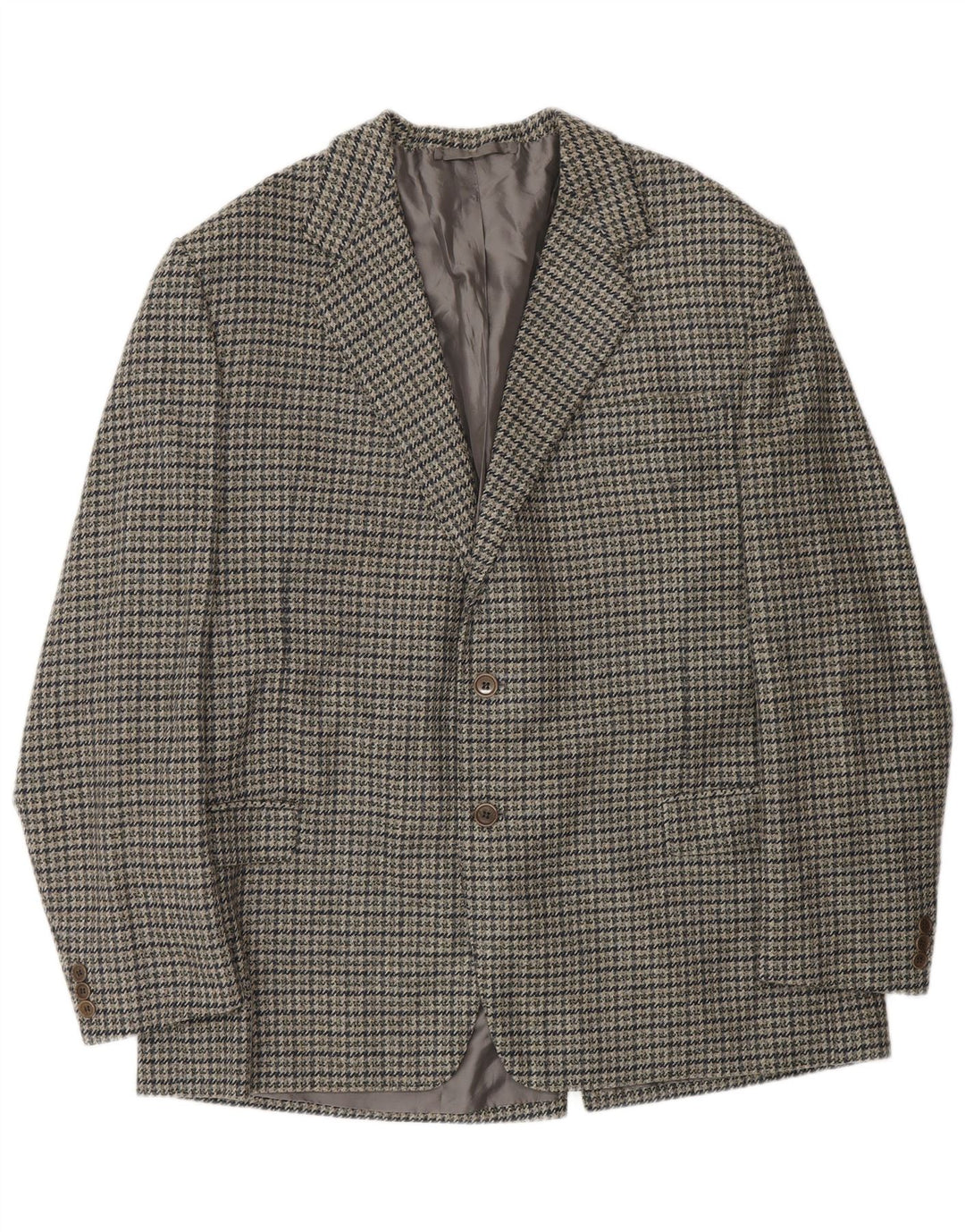 Ermenegildo Zegna Herre 2-knaps blazerjakke UK 40 Medium Grey Houndstooth