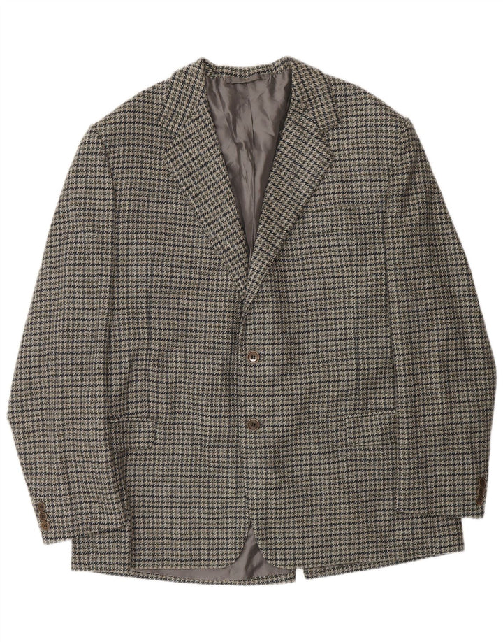 Ermenegildo Zegna Herre 2-knaps blazerjakke UK 40 Medium Grey Houndstooth