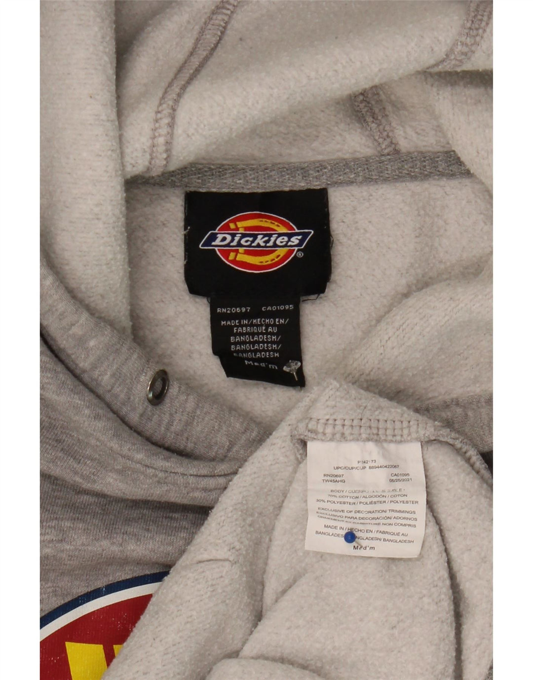 DICKIES Grafisk hættetrøje til mænd Medium Grey Flecked Bomuld