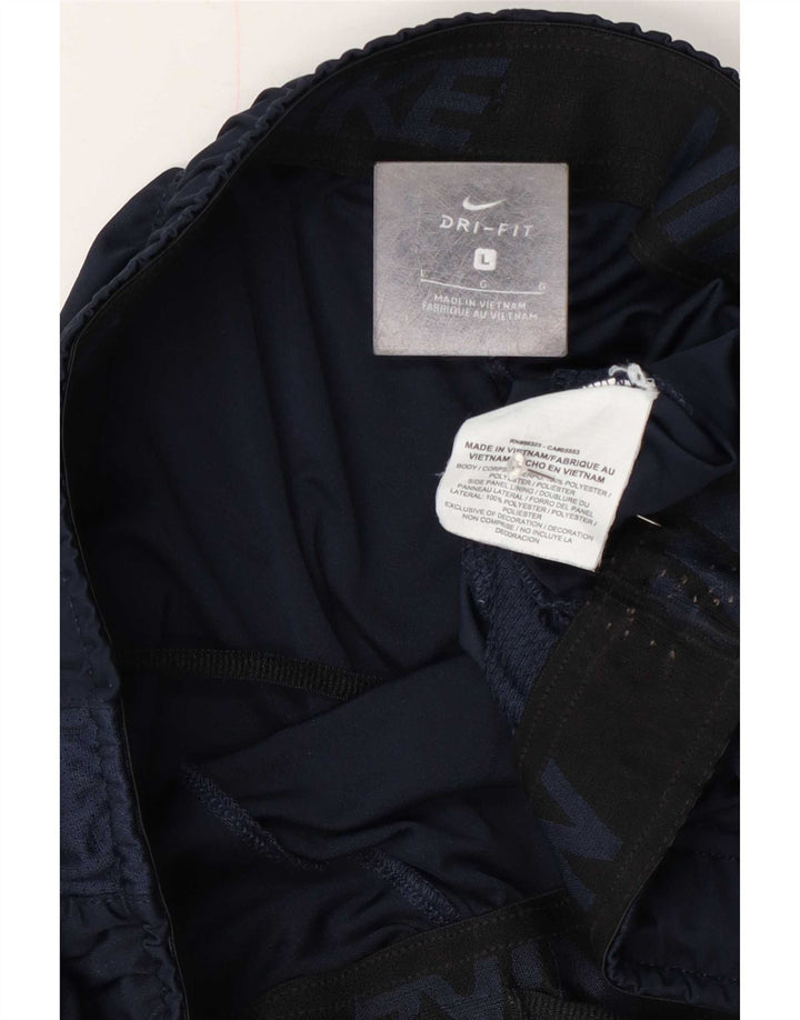 Nike Herre Dri Fit sportsshorts store marineblå polyester