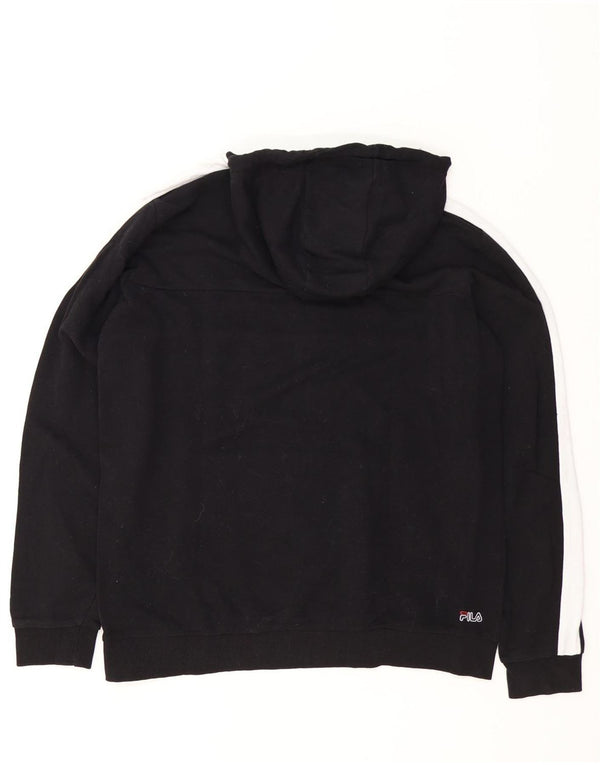 Fila Grafisk hættetrøje til mænd 2XL Sort Colourblock