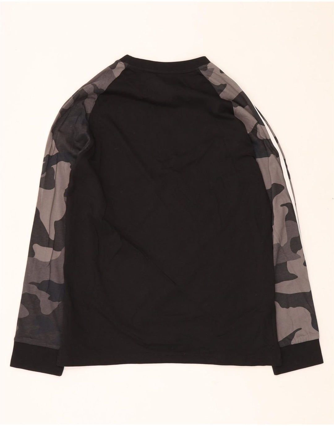 ADIDAS Boy Top Langærmet 13-14 år Sort Camouflage Bomuld
