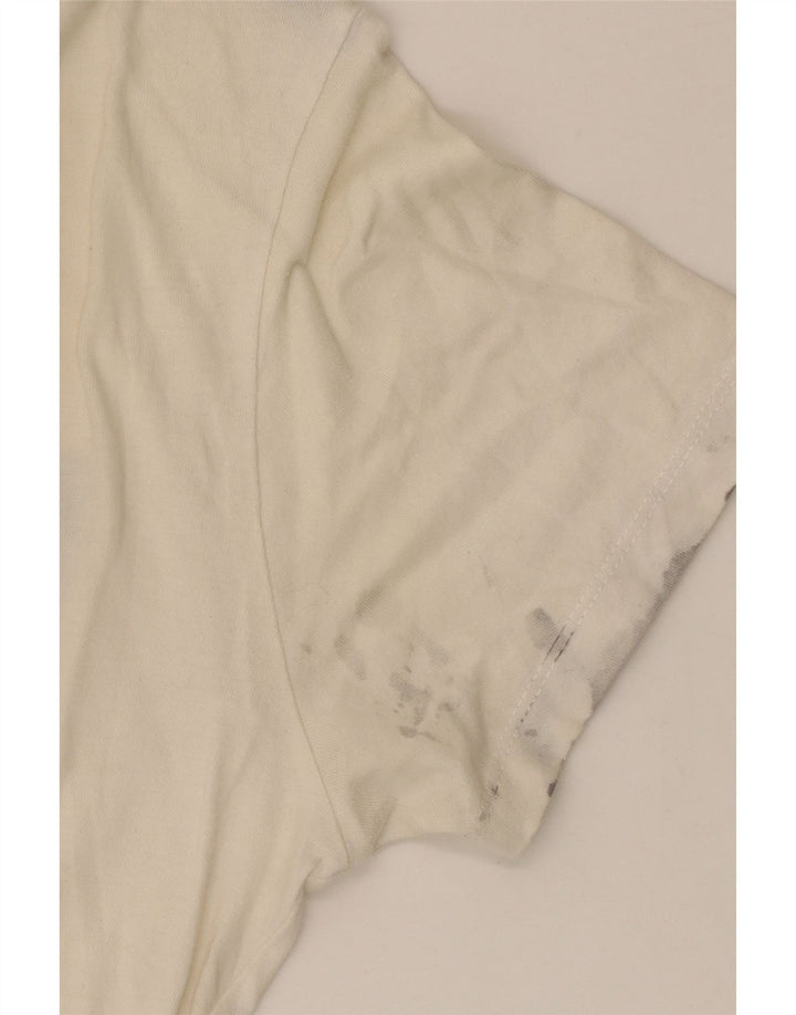 WRANGLER Herre Slim Fit Grafisk T-Shirt Top Medium Hvid Bomuld