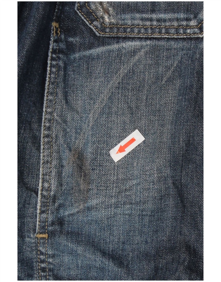 Gas Dame denimjakke UK 14 Stor Blå Bomuld