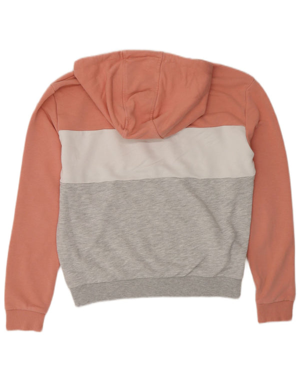 Fila Womens Graphic Hoodie Jumper UK 10 Small Multicoloured Colourblock