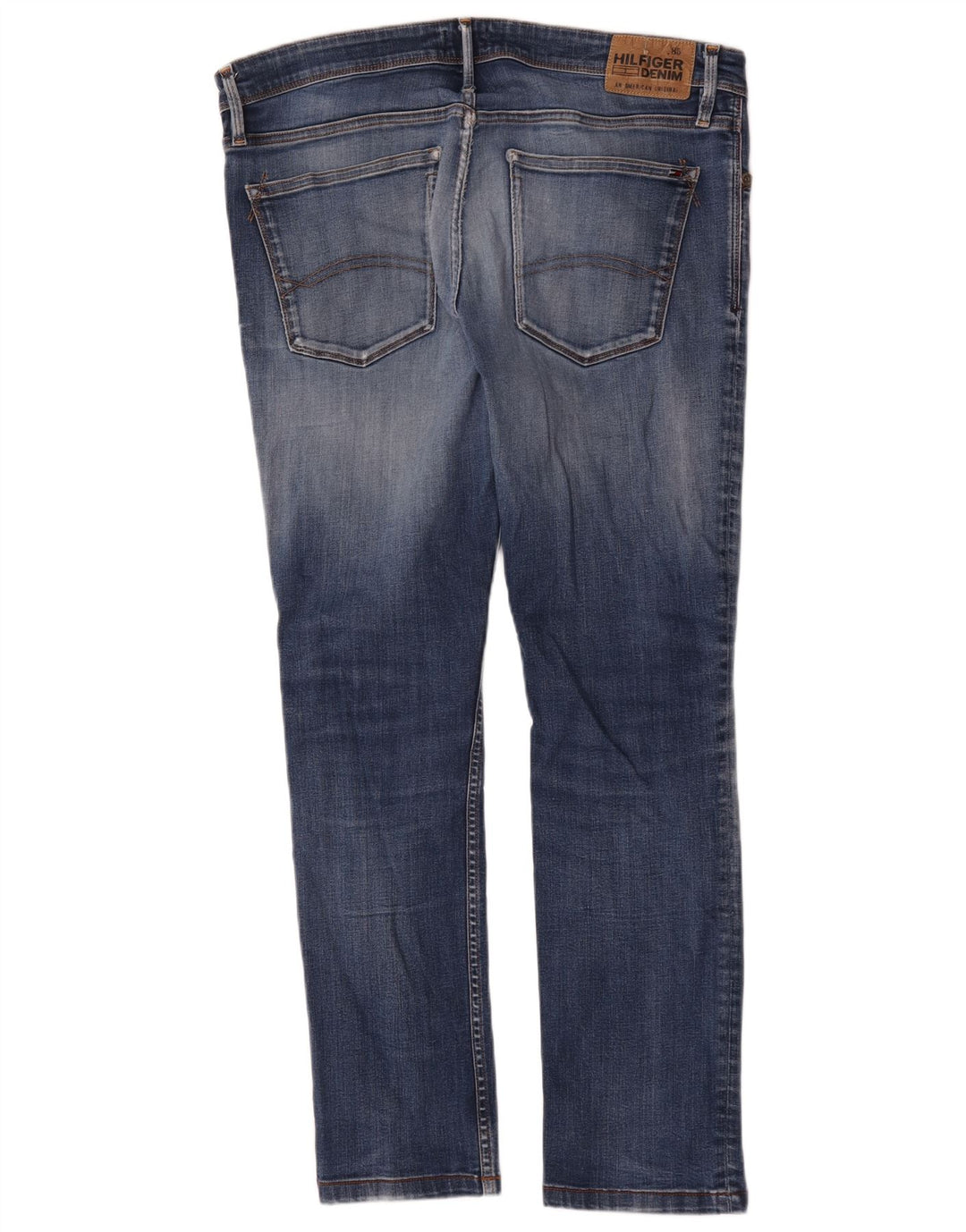 Tommy Hilfiger Herre Slim Jeans W38 L30 Blå Bomuld