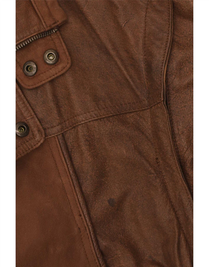 Trapper Herre Læderjakke UK 42 XL Brun