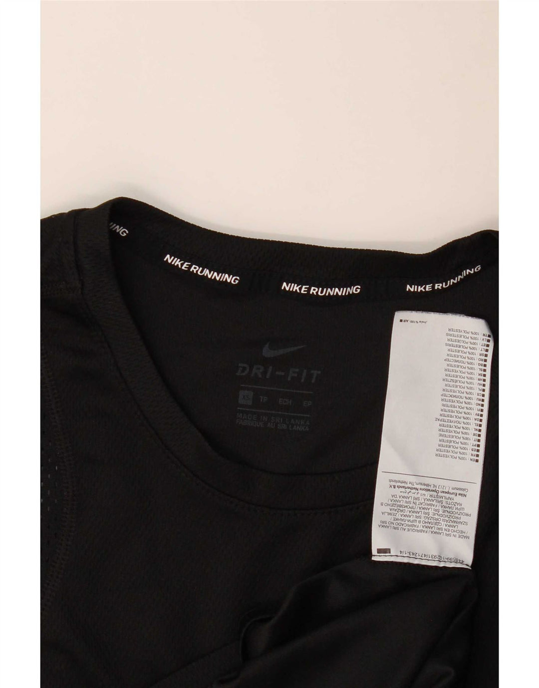 Nike Herre Dri Fit T-Shirt Top XS Sort Polyester