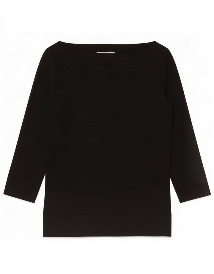 Marks & Spencer Dame Top 3/4 ærmer UK 12 Medium Black Viscose