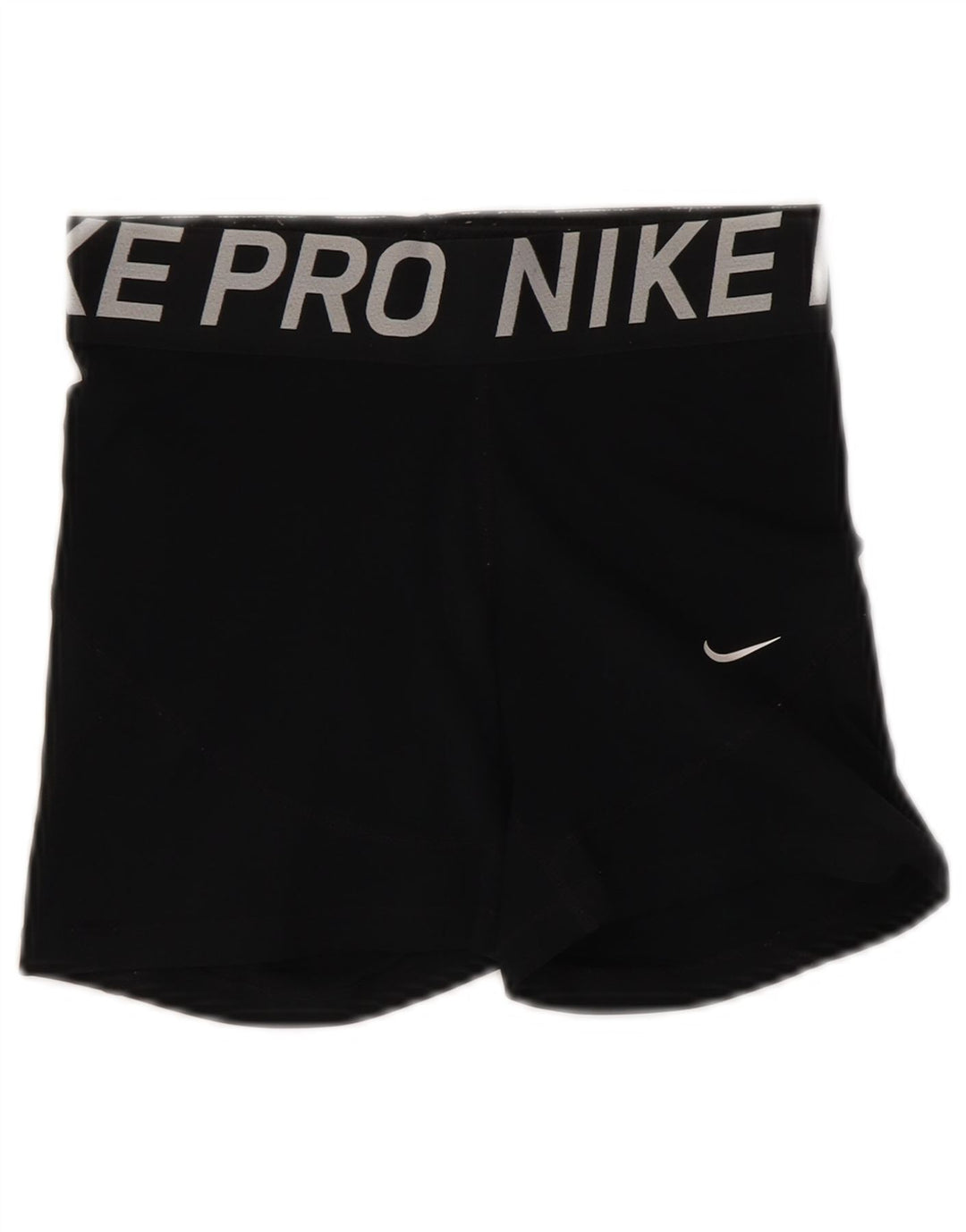 NIKE Dri Fit grafiske sportsshorts til kvinder UK 8 Small Black Polyester