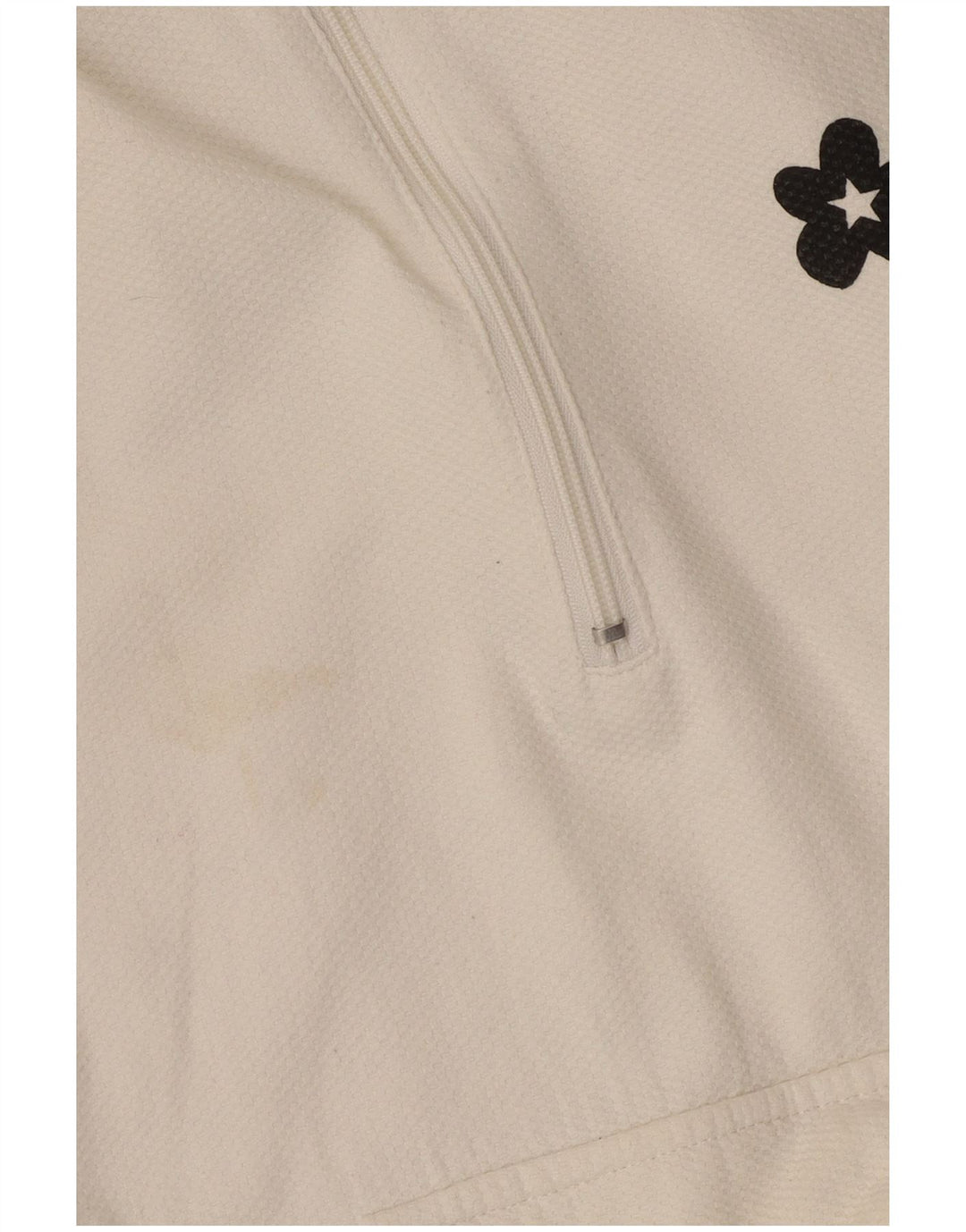 Converse Dame Oversized grafisk lynlås hættetrøje Jumper UK 10 Small White