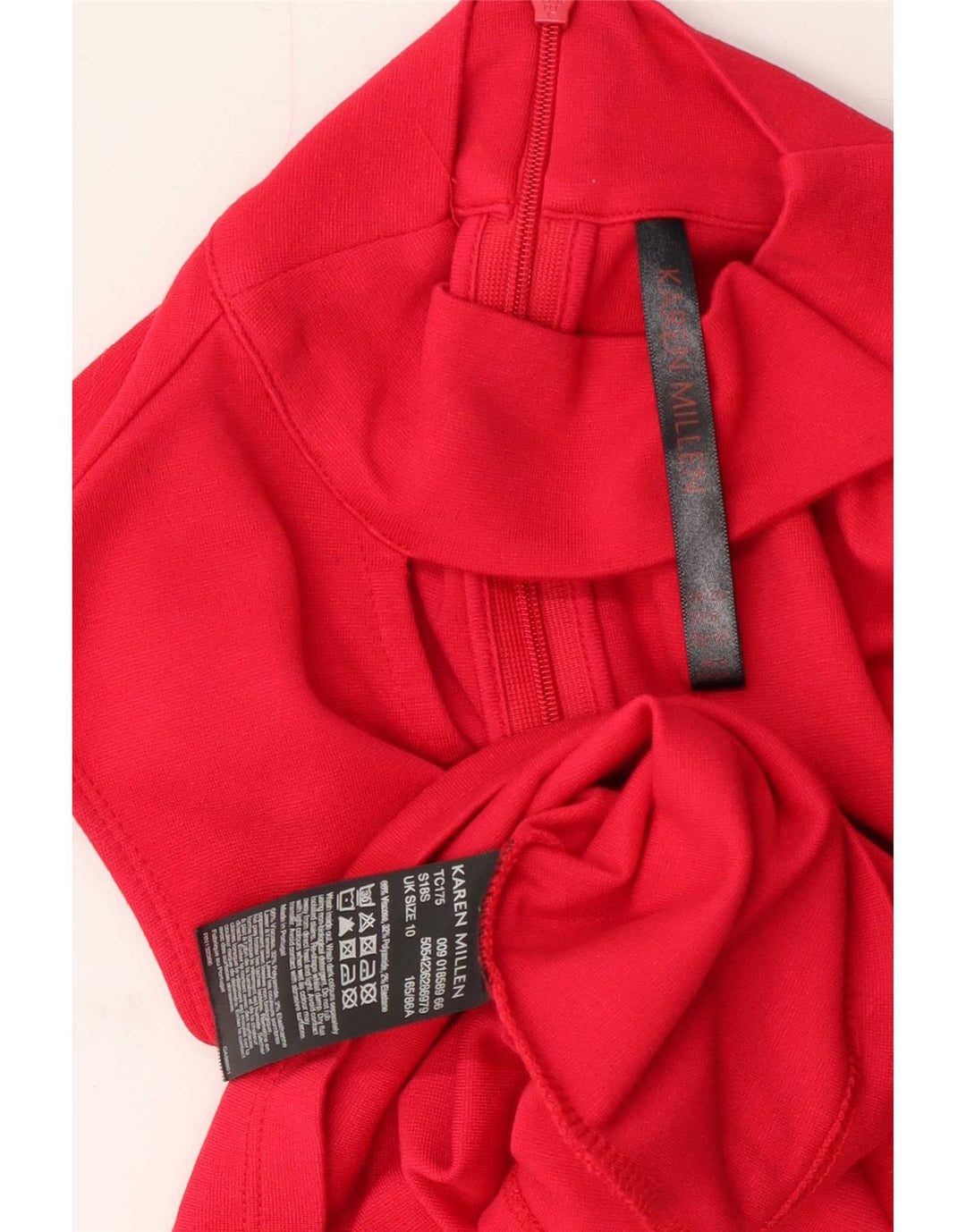 Karen Millen Damebluse Top UK 10 Lille rød viskose