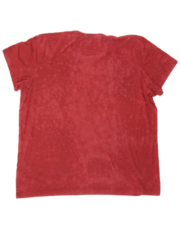 Adidas Herre Grafisk T-Shirt Top 2XL Rød Bomuld