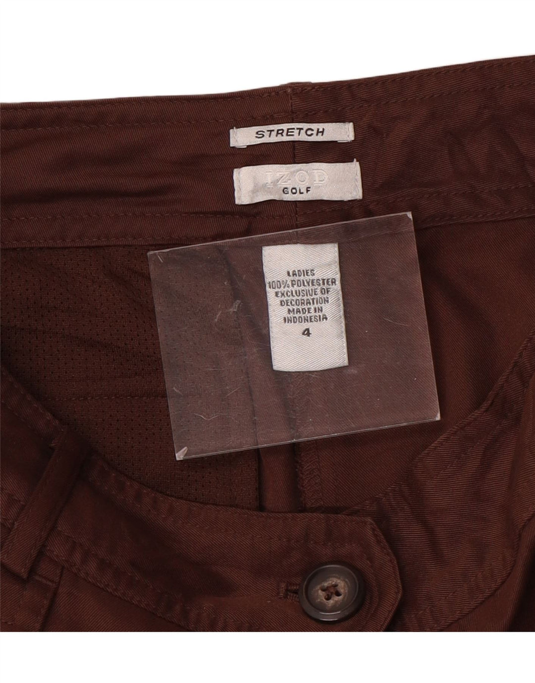 IZOD Lige Casual Bukser til kvinder US 4 Small W30 L31 Brun Polyester