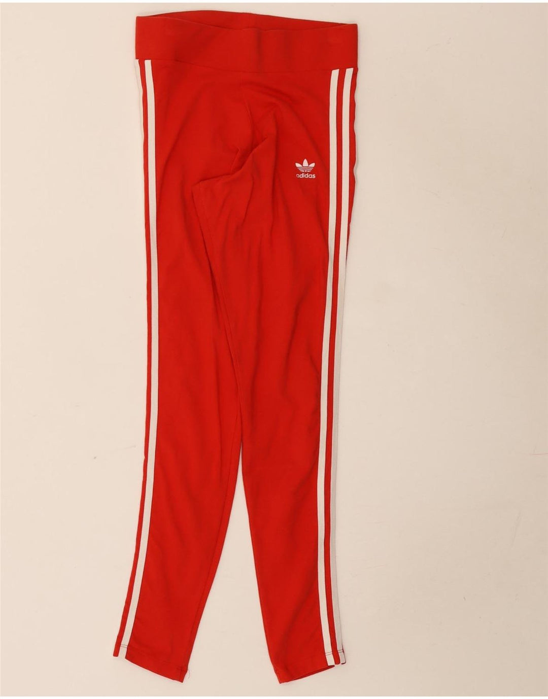 Adidas Dame Leggings UK 10 Small Red Bomuld