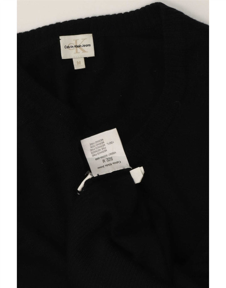 Calvin Klein Jeans Herre V-hals sweater Medium Sort Merinould