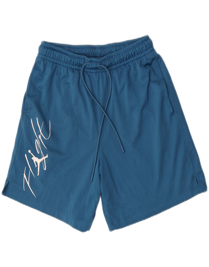 Jordan Herre grafiske sportsshorts Små blå polyester