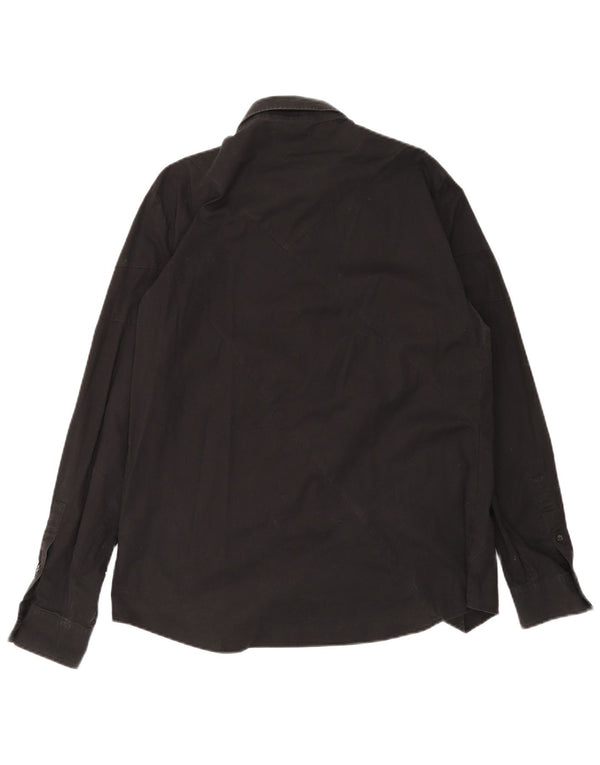 Iceberg Herre Slim Fit Skjorte XL Sort Bomuld