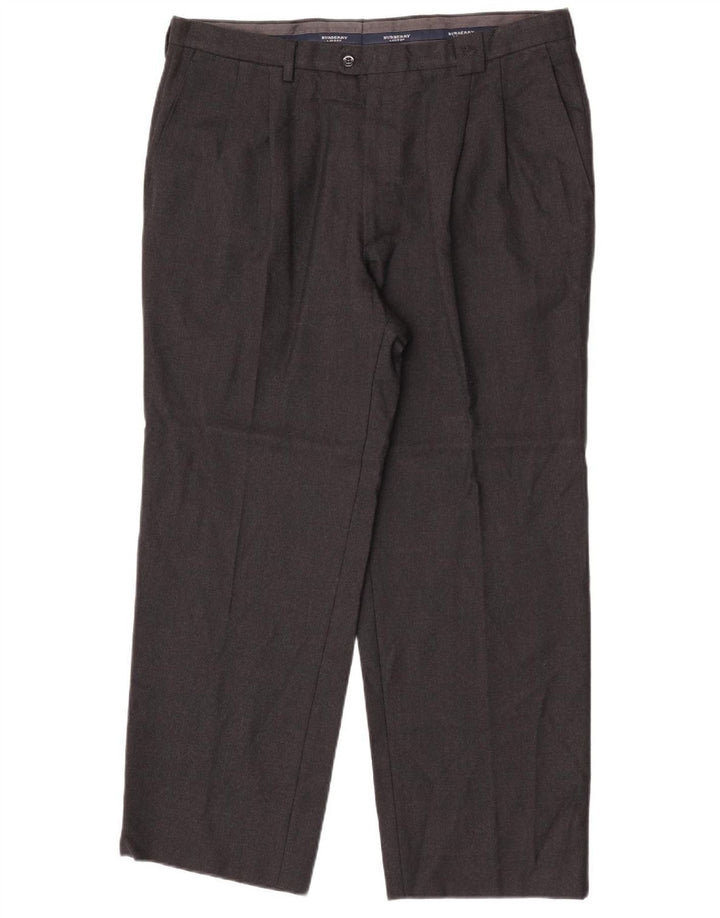 Burberry Herre Pegged Suit Bukser W36 L28 Grå Uld