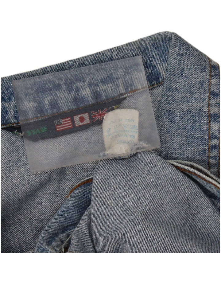 Vintage denimjakke til kvinder UK 12 Medium Blue Cotton