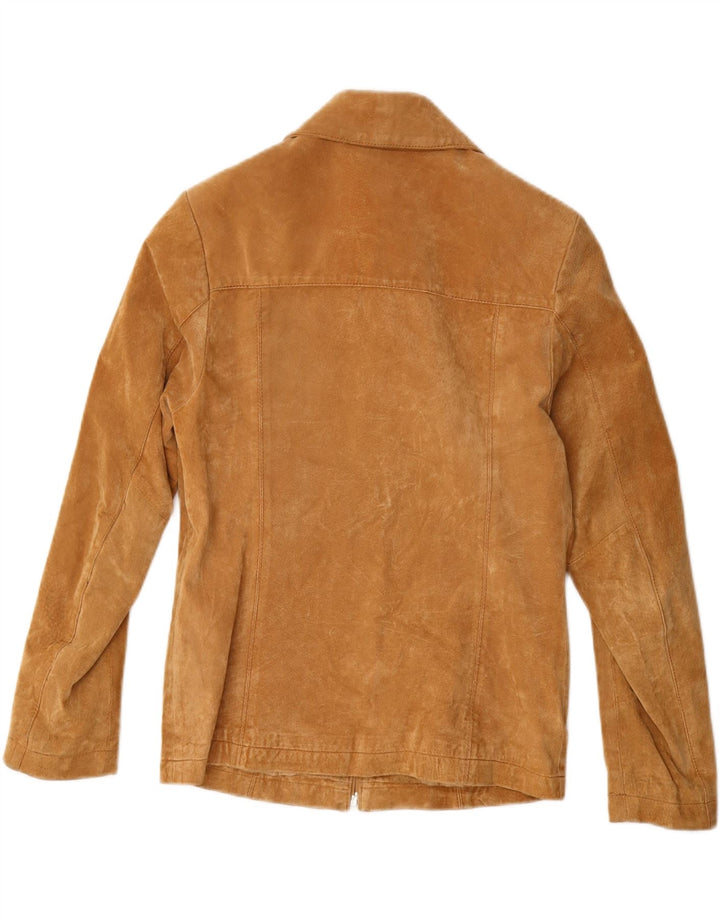 Privilegi Dame Ruskindsjakke IT 44 Medium Beige Læder