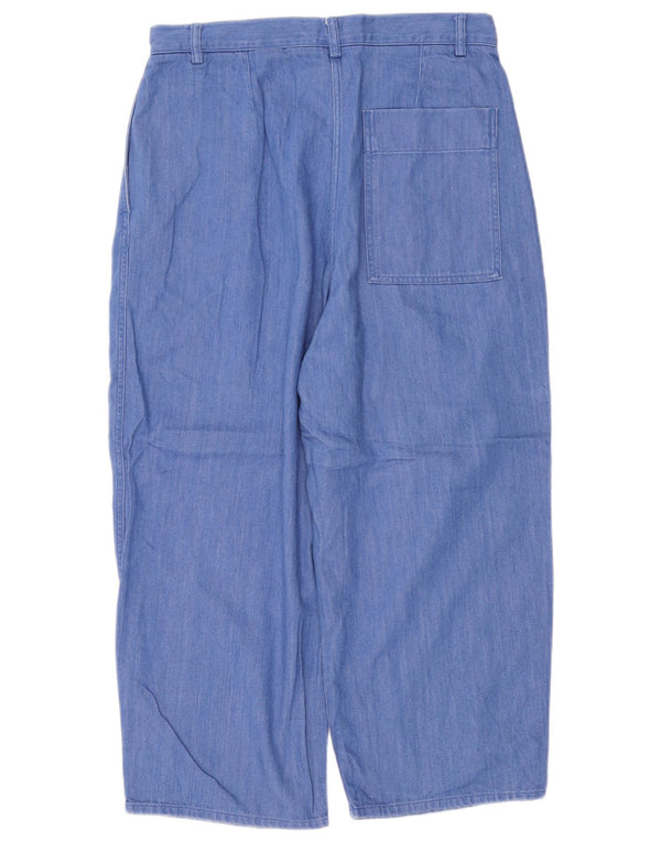 Cos Dame Cropped Trousers EU 40 Medium W30 L24 Blå Bomuld