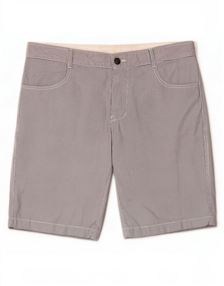 Benetton Herre Casual Shorts IT 48 Medium W38 Blå Stribet