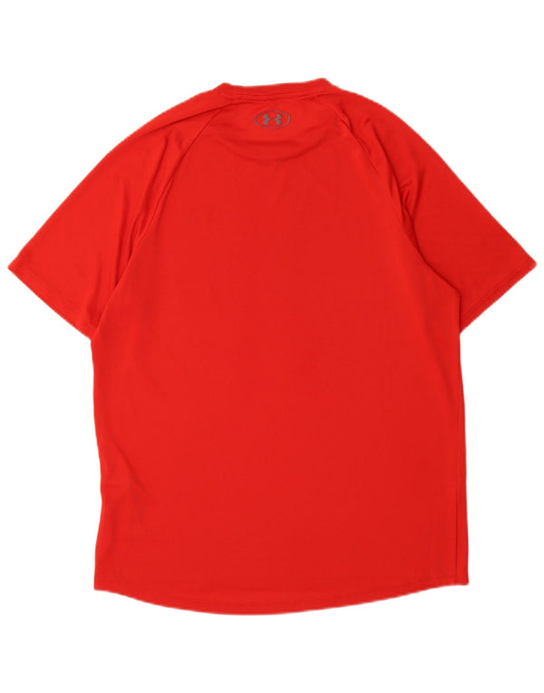 Under Armour Herre T-Shirt Top Medium Rød Polyester