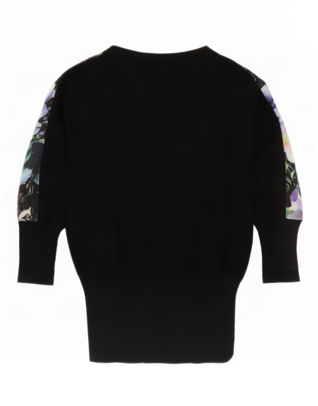 Oasis Dame Oversized Bluse Top UK 6 XS Black Floral Viscose