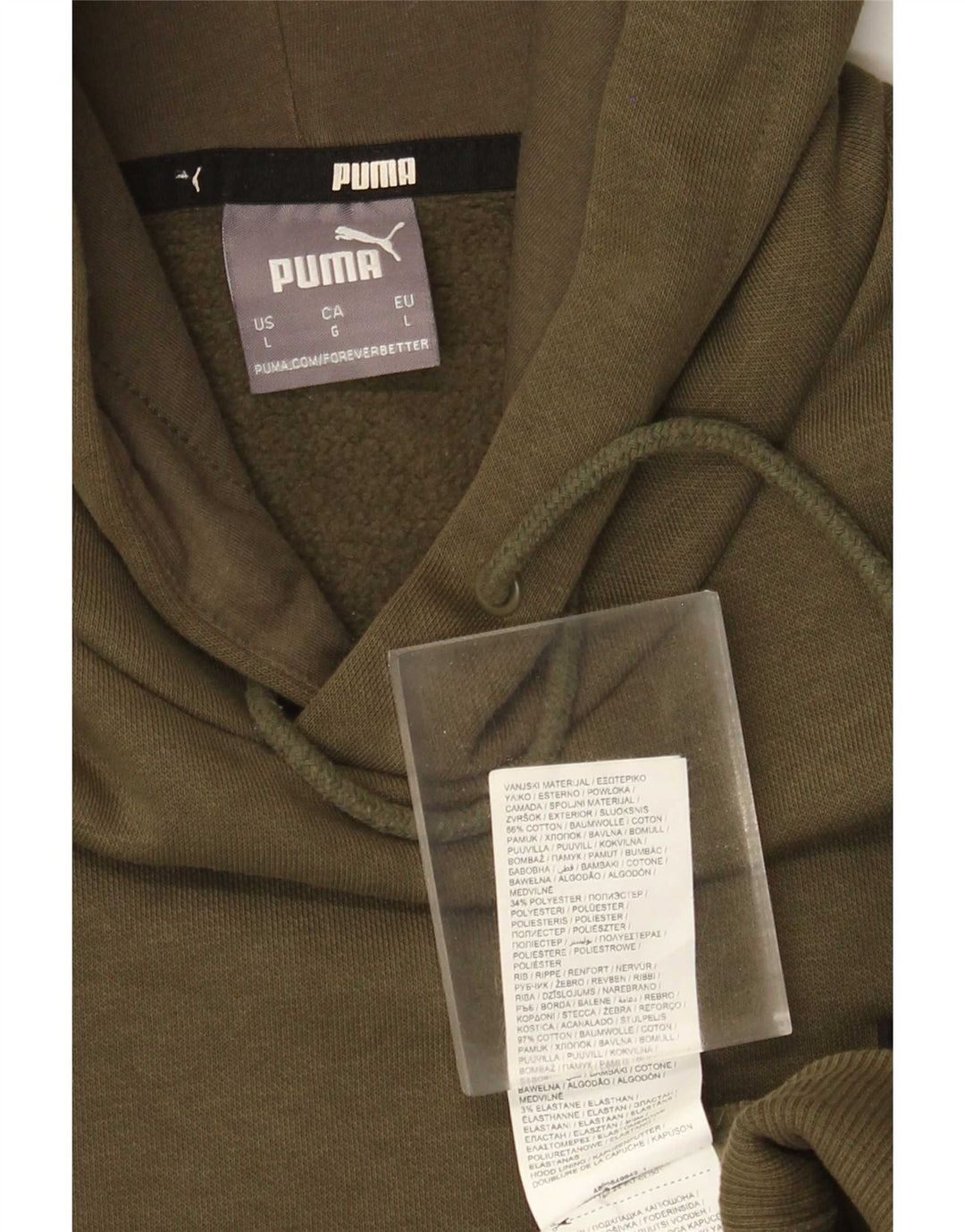 Puma Herre hættetrøje Jumper Stor Khaki Bomuld