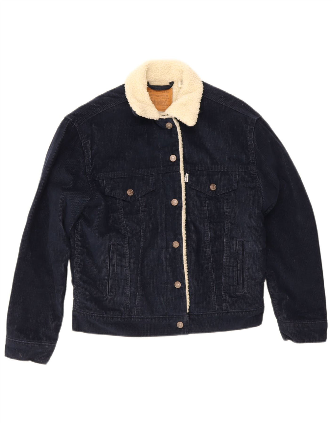 Levi's Damefløjl Sherpa-jakke UK 6 XS Marineblå polyester